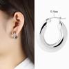 Aretes de Aro de Acero Inoxidable de Moda para Mujer, de Acero de Titanio Personalizados de Gran Diámetro 5.0, de Venta Caliente en Europa y América, Hebillas para Oreja al por Mayor