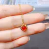 Venta al por mayor de fábrica Popular Colgante de Granate Natural Plata S925 Incrustado Piedra Principal 6*6 Fábrica de Joyería Venta Directa