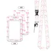 Porta Credencial de Mujer en Stock con Lazo, Llavero para Senderismo, Cordón Tejido UV de Doble Cara, Mayoreo