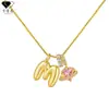 Collar con Alfabeto de 26 Letras Más Vendido Transfronterizo con un Toque Femenino, Lujo Ligero, Nicho y Gama Alta, Cadena para Clavícula, Joyería Tk de Amazon