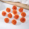 Flores de Crisantemo Artificiales de 3.5cm, Accesorios Florales DIY para Ropa y Zapatos, Cabezas de Crisantemo Bolas, Decoraciones para Cajas de Dulces de Boda