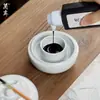 Lanzhai Haoshi Amendoim Cerâmica Panela Quente Pedra de Tinta Multifuncional Caligrafia Especial Coberta Hidratante Anti-Secagem Tinta Panela Quente Pedra de Tinta Verde
