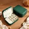 Caixa de joias portátil direta da fábrica com espelho, caixa de joias de luxo de alta qualidade, caixa de armazenamento de pulseira de cristal, colar, brincos atacado