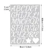 Pegatinas de Letras Manuscritas de 1 pulgada Blanco y Negro Vinilo Impermeable Manualidades para Diario Pegatinas de Letras DIY