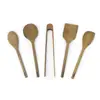 Juego de Cuchara y Espátula de Madera de Haya Maciza, Sin Pintar ni Encerar, Utensilios de Cocina Saludables, Espátula de Madera y Cuchara para Sopa de Cocina al por Mayor