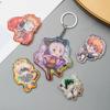 Llavero acrílico personalizado con dibujos animados de pareja pequeña, foto DIY, colgante con imagen de personalidad de dibujos animados de doble cara, cadena personalizada