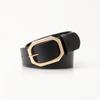 Cinturón con hebilla cuadrada, sencillo y versátil, para mujer, estilo Ins personalizado, moderno y decorativo, para vaqueros.