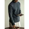 Camisa base blanca versátil de color liso, cuello medio alto, corte slim para hombre, camiseta de manga larga de seda de morera para hombre