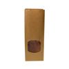 Cubierta de Ventana Bolsa de Fondo Plano Bolsa Cuadrada de Papel Kraft Empaque para Llevar Comida Bolsa de Papel para Catering Bolsa para Empacar Nueces Hecho a Medida