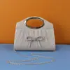 Bolsa Plissada de Luxo Leve para Socialites em Eventos Noturnos, Bolsa de Festa de Casamento da Moda, Clutch para Maquiagem de Vestido, Sensação de Alto Padrão