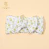 Tiara Jacquard Europeia e Americana Pronta para Uso Infantil com Laço Floral Acessórios de Cabelo para Proteção da Fontanela do Bebê com Estampa Digital