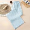 Sitio Web Oficial 2025 Verano Nuevos Pantalones Anchos para Mujer, Pantalones Rectos Finos de Nueve Puntos, Cintura Elástica de Tiro Alto Pantalones de Lluvia y Rocío para Mujer