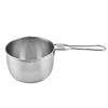 Juego de Olla para Salsa y Aceite de Acero Inoxidable Herramienta para Barbacoa Brocha de Silicona para Aceite para Barbacoa Portátil para Exteriores con Brocha