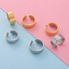 Transfronterizo en stock Europa y Estados Unidos alta calidad superficie lisa pura anillo de dedo grande de acero inoxidable apertura en forma de C placa ligera se puede grabar joyería de personalidad