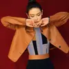 Chaqueta Corta de PU de Bajo Precio Abrigo de Cuero para Mujer, Moderno y Casual, Estilo Sencillo para Primavera y Otoño