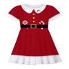 Ropa Infantil Transfronteriza de Amazon Vestido de Moda para Niñas Vestido de Falda Infantil de Manga Corta con Estampado Digital Navidad