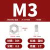 Jinchao M4M5M6M8304 Acero Inoxidable Tornillo de Cabeza Plana Biselada de Cruz Juego de Tuercas Tuerca de Brida Muebles