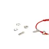 Pulsera de Hilo Rojo para Mujer, Pulsera Roja Tejida a Mano de Plata, Pulsera Fina de Pareja, Tobillera, Pulsera con Broche de Seguridad