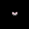 Pendiente de Aleación de Titanio G23 de 1.2 mm de Espesor con Rosca Interna Moda Bling Corazón Rosa Lazo Perforación de Cartílago Joyería de Oreja de Moda