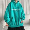 Moletom Masculino 2024 Outono e Inverno Estilo Japonês Estilo Hong Kong Letra Personalidade Estudantes Solto Casual Moda All-match Jaqueta Com Capuz Masculina