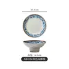 Plato de Melamina A8 para Snacks Flor de Vid Azul Plato para Salsas con Sabor Plato para Salsas de Restaurante Hot Pot Plato para Condimentos de Restaurante Barbacoa Plato Pequeño Japonés y Coreano