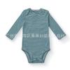 Comércio Exterior Macacão Bebê Unissex Manga Longa Algodão Puro Body Triângulo Macacão Listrado Camada Base Roupa de Engatinhar Bebê
