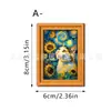 Marco de Foto Retro Huevo de Pascua Nuevo Transfronterizo Conejito Lindo y Pollito Estilo Pintura al Óleo Marco de Foto Artístico Pegatina Magnética para Refrigerador