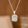 Collar de Diamante Único de Seis Garras Starlight para Mujer, Moderno y Sencillo, Diseño de Nicho con un Toque de Lujo, Colgante de Cadena para Clavícula