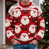 Moletom Redondo Estampado 3D de Veludo Outono/Inverno Masculino e Feminino Novo Temu Smart Cross-Border Modelo de Exportação