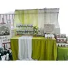 Decoração de mesa de assinatura para reunião de pais do jardim de infância: gaze verde, sem necessidade de corte, decoração ecológica