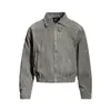 Chaqueta de Gamuza OreetaLight de Lujo y Gama Alta Estilo Old Money para Hombres y Mujeres, Chaqueta Harrington Versátil de Marca Retro Tendencia
