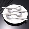 Cuchara de acero inoxidable cuchara plana creativa cuchara para comer para estudiantes cuchara engrosada cuchara china cuchara pequeña para sopa vajilla