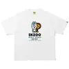 2026 Nueva Marca Transfronteriza de Tendencia Estilo Japonés Bape Cabeza de Mono Camuflaje de Tiburón Resistente Camiseta de Manga Corta Holgada