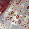 Pegatinas de Arte para Uñas en Relieve Estilo Festivo Popular Tendencia Nacional Pegatinas para Uñas Despertar del León de Año Nuevo Pegatinas de Joyería Material Diamantes para Uñas