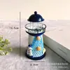 Faro LED de hierro creativo mediterráneo accesorios para el hogar luces electrónicas coloridas de Navidad adornos decorativos regalo artesanal