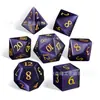 Juego de Mesa Dungeons & Dragons Dados Set de 7 Piezas Dados de Juego Multilado Dados Dnd Rpg Ojo de Gato Violeta