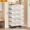 Sapateira Simples na Porta, Doméstica Interna Multicamadas à Prova de Poeira, Economizadora de Espaço, Robusta Dormitório Entrada Armazenamento Sapato e Chapéu Rack Integrado