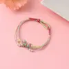 Pulsera Zongzi de Hortensia del Día de Mayo, Nueva Cuerda Roja Tejida a Mano para Niños y Bebés, Pulsera de Cuentas DIY de Alta Calidad