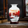 Jingdezhen, pequeño jarrón de cerámica, adornos florales para sala de estar, moderno y sencillo, decoraciones de flores secas para el hogar, botella de porcelana
