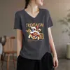 Excedente de comercio exterior transfronterizo tops holgados para mujer, camisetas de manga corta de verano, camisetas de manga corta con diseño de moda