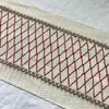 Suministro Directo de Fábrica Estilo Bohemio Rayas Tejido Algodón Gasa Mantel Banderín de Mesa Calado Textiles para el Hogar Tela Venta al por Mayor