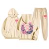 Conjunto de Moletom com Estampa Casual Outono/Inverno 2026 e Calça Simples com Estampa