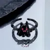 Anillo de Halloween Transfronterizo Araña Cuervo Fantasma Calabaza Hueso Fantasma Anillo Personalizado Oscuro Nicho Punk para Mujeres