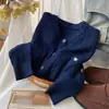 Cárdigan de Punto Trenzado Pegasus Bordado Otoño/Invierno Nuevo Versátil Holgado de Manga Larga Prendas de Punto Suéter Suave Elegante para Mujer