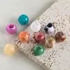 Cuentas Acrílicas Bicolores de Agujero Grande, Cuentas Redondas Perforadas, Materiales para Pulseras DIY, Cuentas Redondas Grandes de Plástico, Cuentas Sueltas al por Mayor