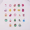Decorações transparentes de nail art de Natal estilo misto, pequenos acessórios de resina, acessórios de decoração de unhas para árvore de Natal DIY e Papai Noel