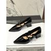 Zapatos de Charol de Punta Francesa Jin Bukang Nuevo Otoño Elegante Estilo Hada Mary Jane Tacones Altos para Commuter