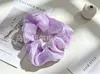 Goma para el Cabello Plisada Floral de Gasa, Goma para el Cabello Coreana Estilo Hada Color Crema para Mujer, Suministro para Joyerías, Fábrica de Origen
