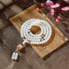 Pulsera de semillas de bodhi de jade blanco 108 cuentas raíz de bodhi multi-vuelta cadena larga plato de cuentas de loto para jugar al por mayor de fábrica