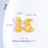 Bracelete e fecho de colar de ouro real banhado a ouro, cor ouro de areia, ouro brilhante 24K, fecho de gancho de cisne, acessórios para corrente de suéter